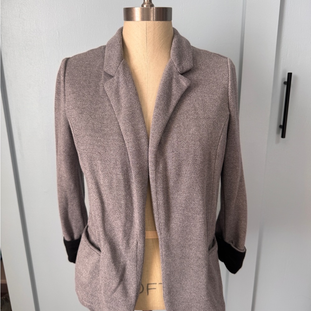 Skies Are Blue Women's Heathered Blazer with Dark Trim